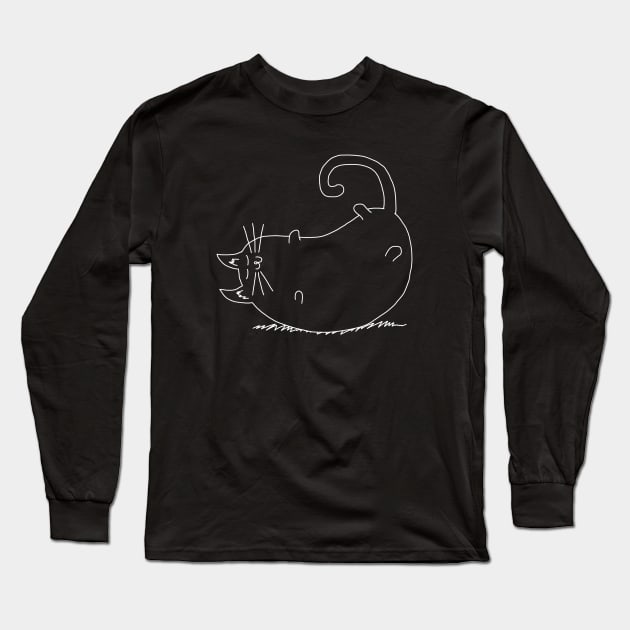 Sleeping Cat Long Sleeve T-Shirt by TheWanderingFools